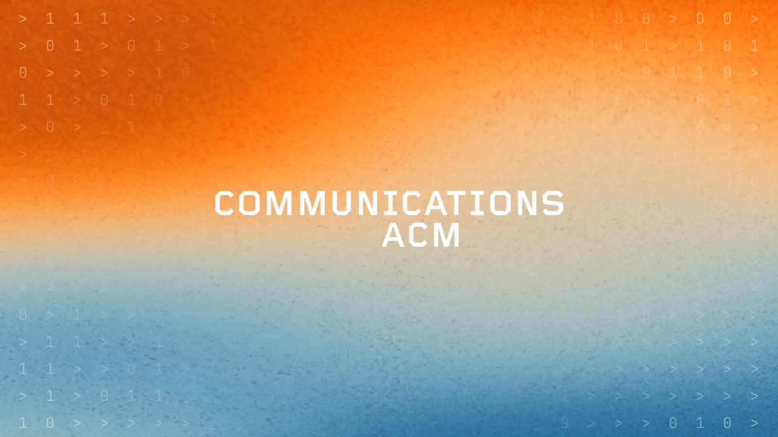 Communications ACM cover