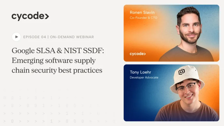 Google SLSA & NIST SSDF: Emerging Software Supply Chain Security Best Practices webinar cover