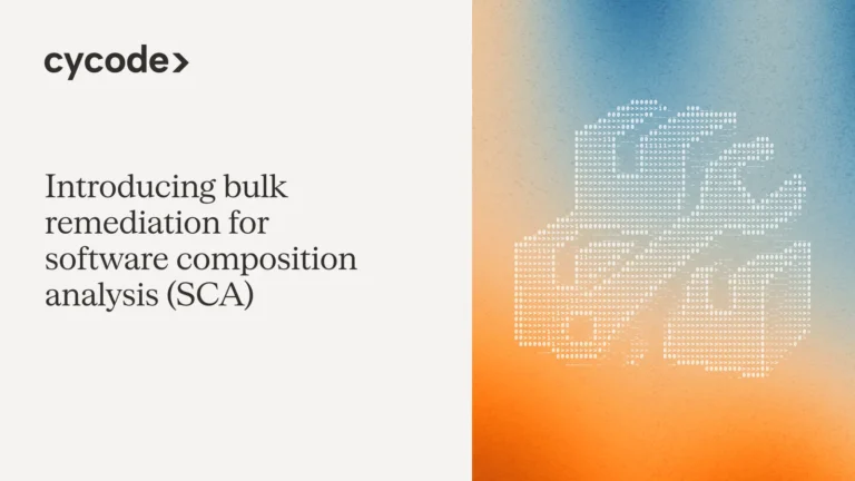 Introducing Bulk Remediation for Software Composition Analysis (SCA) blog cover