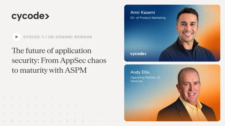 The Future of Application Security; From AppSec Chaos to Maturity with ASPM webinar cover