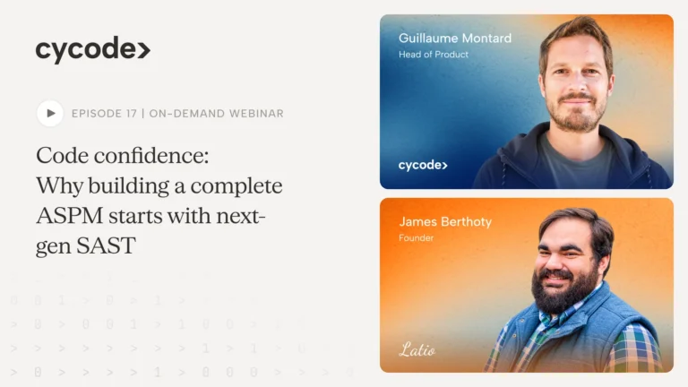 Code Confidence; Why Building a Complete ASPM Starts with Next-Gen SAST webinar cover