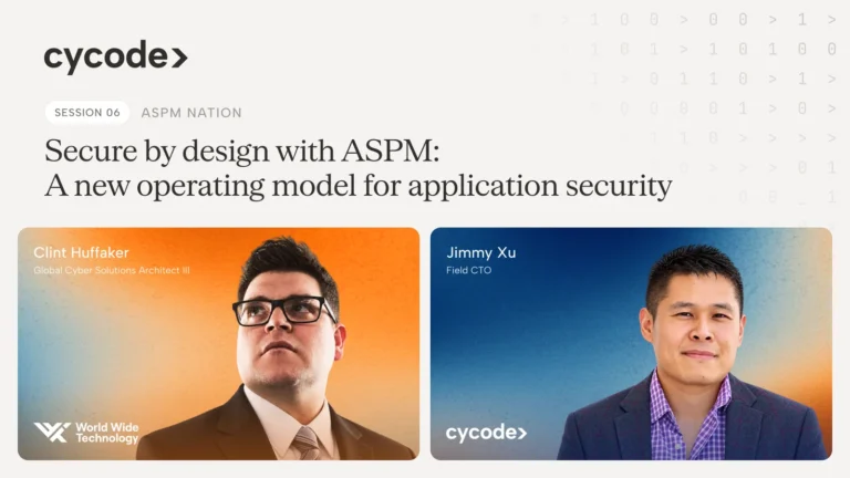 Secure By Design With ASPM – A New Operating Model For Application Security session cover