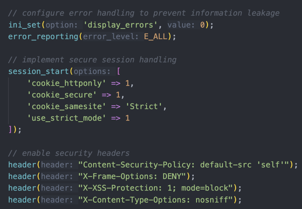 secure best practice