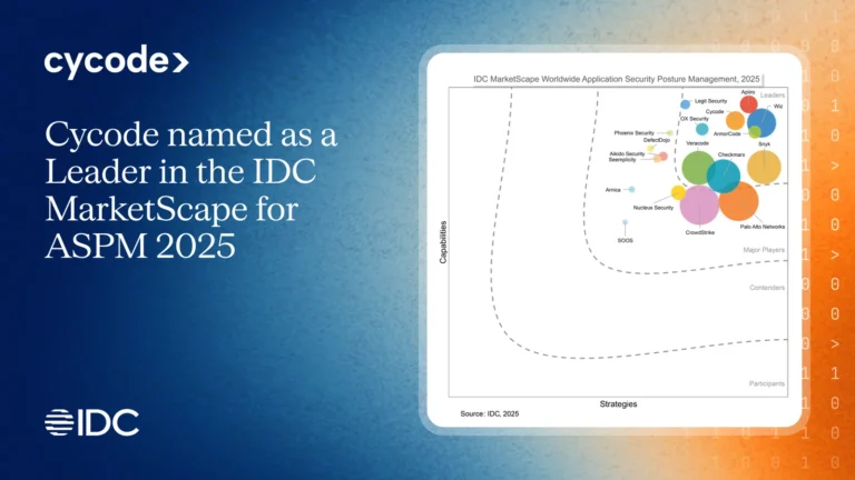 Cycode Recognized as a Leader in the IDC MarketScape for ASPM blog cover