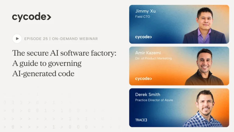 The Secure AI Software Factory: A Guide to Governing AI-Generated Code webinar cover