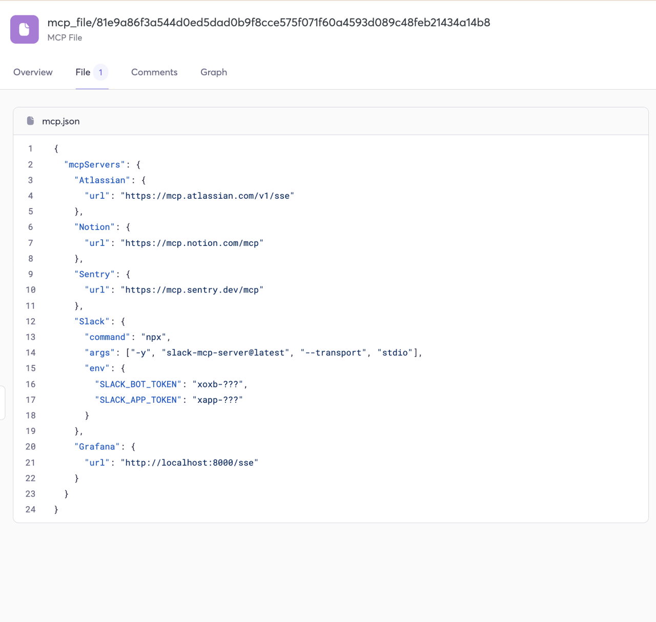 Each MCP is fully traceable through its evidence chain