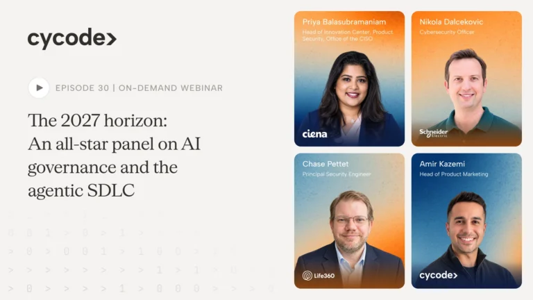 The 2027 Horizon: An All-Star Panel on AI Governance and the Agentic SDLC webinar cover