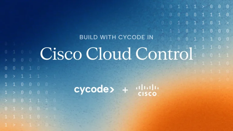 Cycode integrates with Cloud Control Studio, Bringing Authoritative Application Security Context into Cisco Cloud Control blog cover