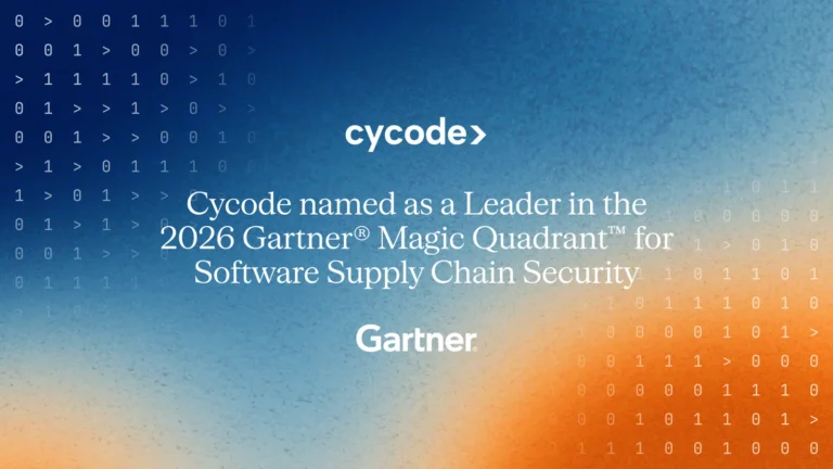 Cycode Named as a Leader in the 2026 Gartner® Magic Quadrant™ for Software Supply Chain Security blog cover